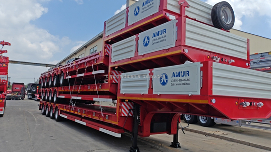 CIMC Truck Trailer 4 axles Heavy Duty Lowboy Semi Trailer Lowbed Semi Trailer