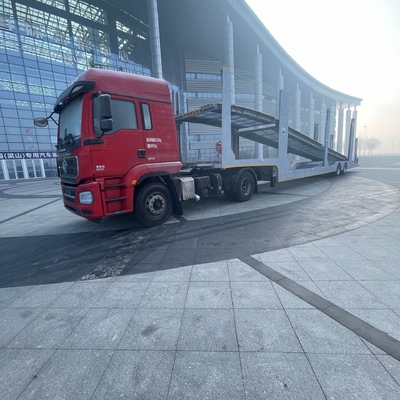 CIMC Factory 2/3 Axle Stainless Steel Frame Double Floor 8-9 Land Road Carrier Semi Trailer
