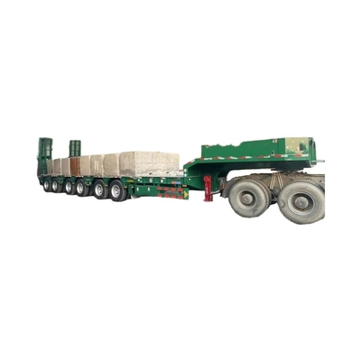 Trọng lượng tối đa 100 tấn CiMC 6 trục 60 T 80 120 tấn xe kéo thấp với thiết bị hạ cánh tiêu chuẩn 28 tấn