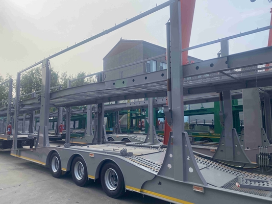 CIMC Chi phí hiệu quả 2/3 trục 8-9 Ứng xe chở bằng phẳng Ứng xe chở xe hai tầng