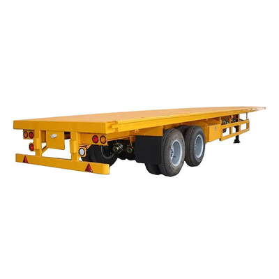 CIMC 2 trục 30T sức mạnh cao thép hợp kim thấp Q345 không khí hoặc treo cơ khí 20ft flatbed container bán xe tải trailer