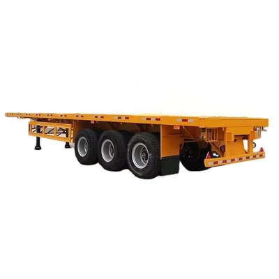 Tùy chỉnh 1240 * 2480 * 1600mm 3 trục 60T mang 20ft \ 40ft container túi xi măng và các loại hàng hóa hàng hóa lớn khác Flatbed trailer