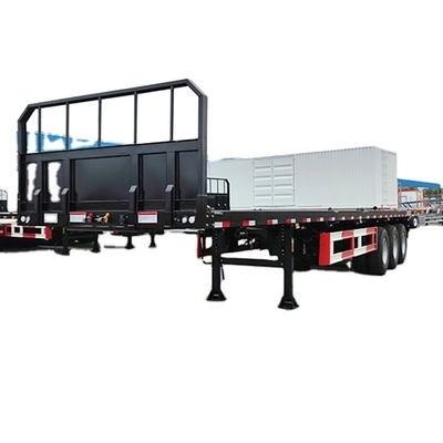 CIMC làm bằng thép hoặc sắt vận chuyển 40 feet container vận chuyển flat bed trailer 3 axle flat bed semi trailer giá cho châu Phi