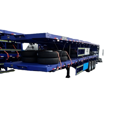 CIMC thép hoặc sắt vật liệu được sử dụng 2 3 4 trục 60 tấn 80 tấn xe bán tải phẳng