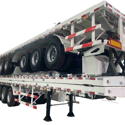 CIMC sử dụng sử dụng vận chuyển 20ft 40ft 50ft 53ft 40 feet 2 3 4 5 trục Flatbed Semi Truck Trailers Flatbed Trailers