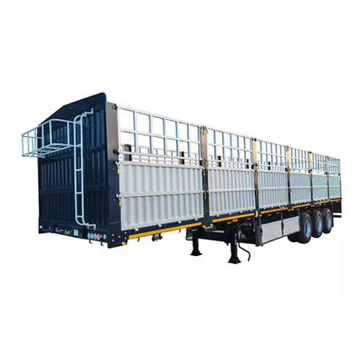 CIMC 3 trục 12500*2500*3800mm 60T bên tường 1800mm hoặc tùy chỉnh Heavy duty cơ khí treo mùa xuân treo hàng rào Semi trailer