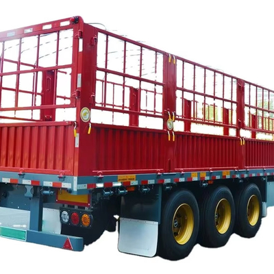 CIMC 12400*2500*2000mm Trọng lượng 7T 12.4M 3 trục 10pcs mùa xuân lá 19T đơn hành động outrigger 40T tải trọng Semi trailer