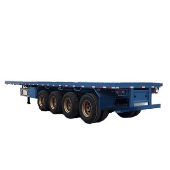 CIMC 4-Axle Multifunctional flatbed trailer thiết kế mới nhất với khóa cho vận chuyển hàng hóa