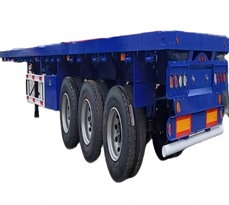 CIMC Hot Sale 3 trục được làm bằng sắt chất lượng cao 40ft container khung gầm xe trailer giường phẳng container giường phẳng bán trailer