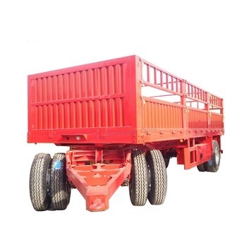 CIMC tùy chỉnh 3 trục vận chuyển hàng hóa nặng thép không gỉ container gia súc bên tường hàng rào xe kéo