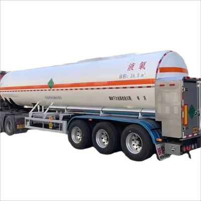CIMC 3 trục thép cacbon 20 đến 30 cbms Cryogenic oxy lỏng hydro khí tự nhiên vận chuyển tàu áp suất xe tải xe bể