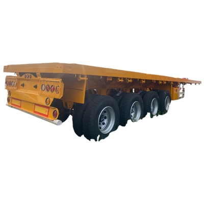 Container phẳng Semi-trailer Giá thấp Công dụng nặng 4 trục 100t Xuất khẩu Container Trailer Mới Nhà sản xuất Bán trực tiếp