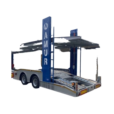 2/3 trục thép không gỉ 6-10 Land Road Car Trailer Semi Utility Flatbed Carrier Trailer