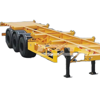 CIMC 2/3 trục 12 đơn vị Lốp 12400 * 2480 * 1560mm Hình đệm cơ khí 60T Trọng lượng hữu ích Skeleton Semi-trailer