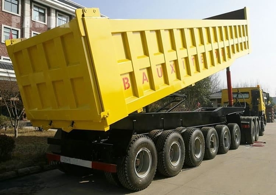 CIMC 5/6 trục 30-70 tấn vận chuyển than quặng vật liệu xây dựng bình hộp cơ thể 40CBM thủy lực tay kéo