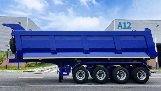 4 trục 36-40 mét khối phía sau vận chuyển vật liệu nặng cát đá quặng đá máy đổ rác xe bán xe kéo