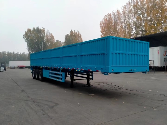 40ft 3 trục thép cao kéo với 4/6/8/10/12 bộ khóa cho hàng hóa hàng hóa / container vận chuyển bên tường bán trailer