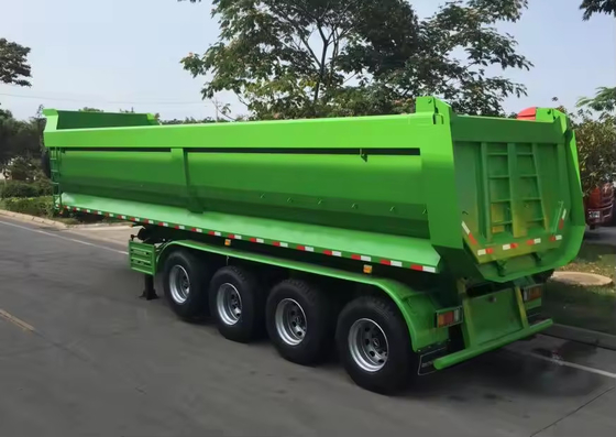 CIMC 4 trục 22/24/26/28/30 Ft Sức mạnh cao và thép bền HYVA xi lanh Cung cấp nhanh chóng dỡ cuối Dump Truck Semi trailer