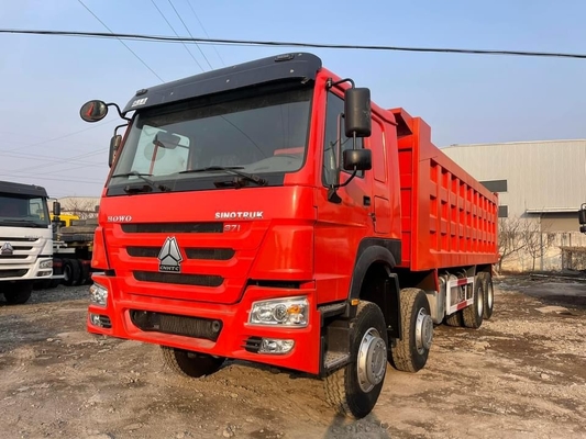 Howo Brand 8x4 Dump Truck 375/450 mã lực Chuyển đổi bằng tay nhiên liệu diesel Tình trạng mới phổ biến cho xây dựng