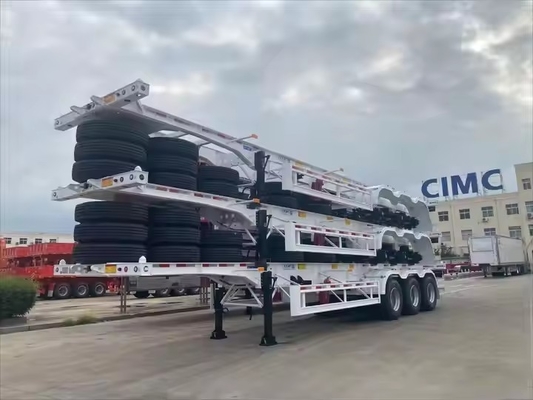 Đặc biệt kéo 20 hoặc 40 feet trọng tải dung lượng container quốc tế cho các cảng Skeleton Semi-trailer