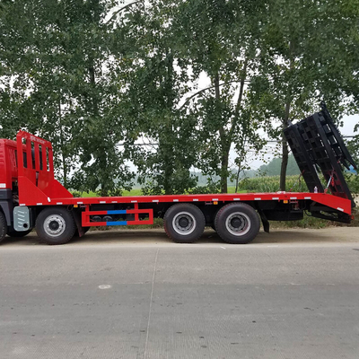CIMC Thép hợp kim thấp cường độ cao Q345 2 trục 35T Thùng chứa phẳng vận chuyển xe bán tải