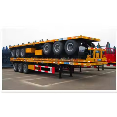 10-12,4m thép containerized 3 trục 40-60 tấn phẳng giường bán trailer