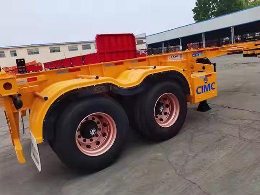 CIMC 2/3 trục 20-40-45ft kéo dài trượt Skeleton container Chassis Semi-trailer