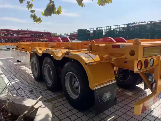 Thép sắt 20ft 40ft 50ft 53ft 2 3 4 5 trục khung container vận chuyển khung gạch xương bán trailer