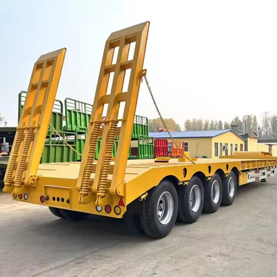 Công việc nặng 2 đường 4 trục 2x40T treo cứng Semi-trailer thấp