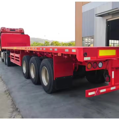 Tùy chỉnh 3 trục 60T mang theo 20ft \ 40ft container túi xi măng hàng hóa hàng hóa hàng hóa phẳng