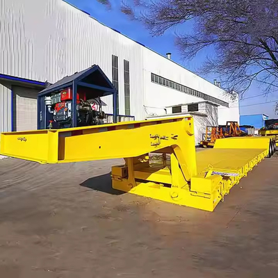 Thép cao kéo 3 trục 80 tấn tháo rời Gooseneck Lowboy trailer