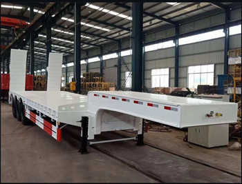 Thép tùy biến 3 và 4 trục CIMC Lowbed Semi-Trailer Truck Trailers