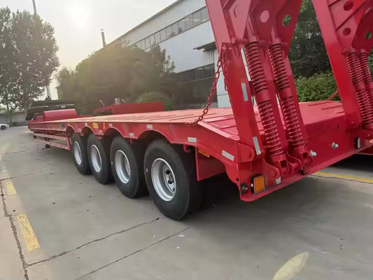 CIMC 3/4 trục Thép mạnh mẽ Dài lượng vận chuyển từ 10 đến 20m Semi-trailer thấp