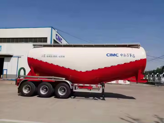 CIMC 3 trục 35cbms diesel Generator Dry Mix Mortar Bin Powder tank Cargo Semi Trailer