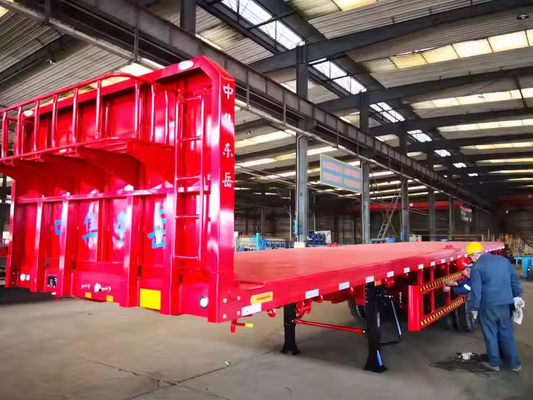 CIMC 2/3/4 trục thép hàng hóa 20ft 40ft container khung gầm với khóa flatbed Semi trailer