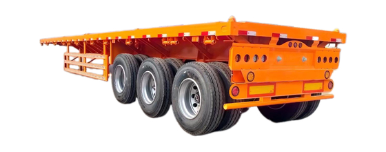 CIMC 20ft 40ft Semi Trailer Container vận chuyển Twistlocks Thiết kế flatbed thép cacbon 12R22.5 Truck Trailers