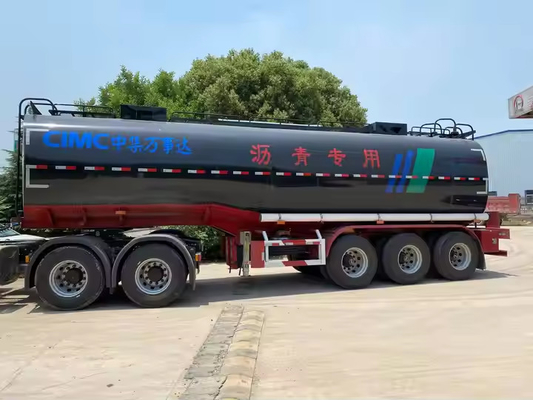 CIMC 3 trục Thép Carbon 40KL 36cbms Đường vỉa hè Dầu khí Asphalt Bitumen Dầu cọ