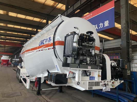 Ứng xe bột thô xi măng cường độ cao Capacity tải trọng tối đa 3 axle Cement trailer