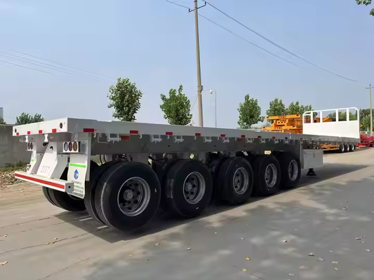 CIMC 5 trục 40ft Extendable kéo dài hàng hóa Flatbed Deck Truck Traktor Semi-Trailer