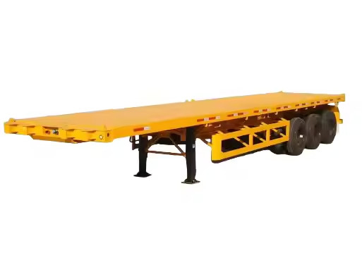 CIMC 3 trục 12m New flatbed container Semi Truck trailer Low flat bed Semi trailer