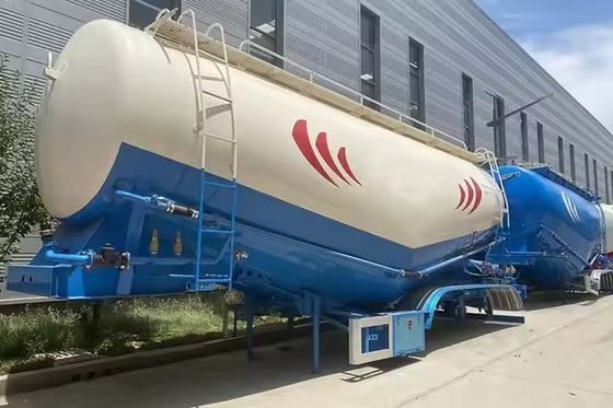3 trục Silo Tanker Semi Trailer 40 45 50 Ton Bột vận chuyển cho xi măng nhu cầu cao hàng hóa & utility trailer