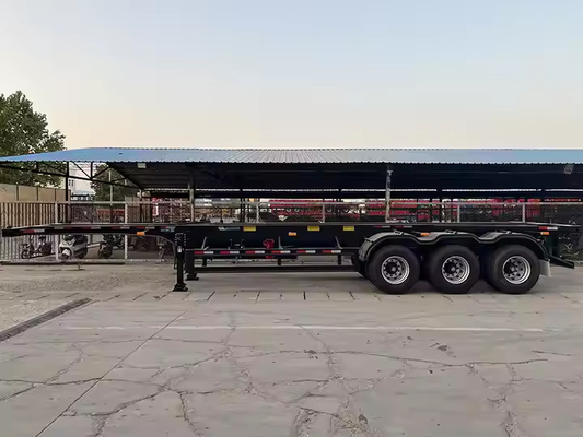 3 trục Skeleton Container Semi-trailer Cargo Container vận chuyển xe tải Semi-trailer