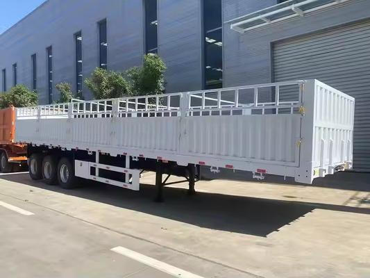 100 Tons gia súc xe kéo gia súc xe kéo 3 trục hàng hóa động vật đường ống vận chuyển cột hàng rào bán xe kéo xe tải