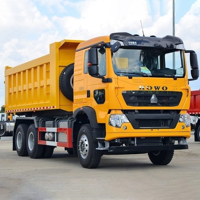 Howo Brand 6x4 Dump Truck 375 mã lực Chuyển số bằng tay Diesel nhiên liệu điều kiện mới cho xây dựng ở châu Phi