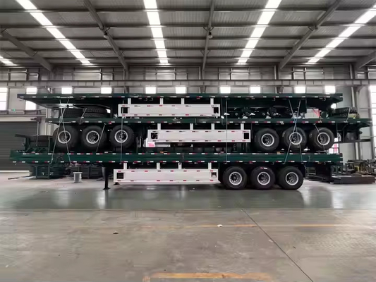 Custom 20ft / 40ft 3-Axle Flatbed Semi-Trailer New Special Transport Steel Box Truck Trailers Với Lốp 12r22.5
