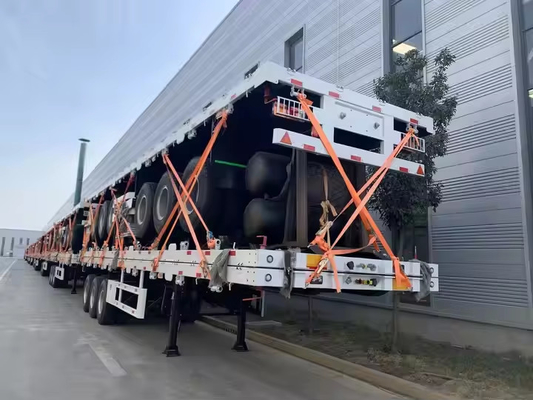 40 ft-60 ft Container Transportation Semi-trailer Articulated 40 feet Flatbed Truck Trailer Made in China