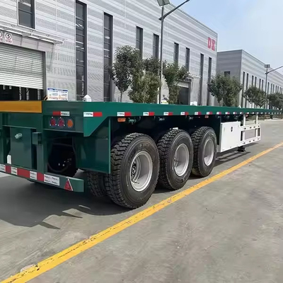 40ft 45ft flat bed trailer Một bể nhiên liệu khác được lắp đặt trên container flatbed trailer bulk goods transport trailer