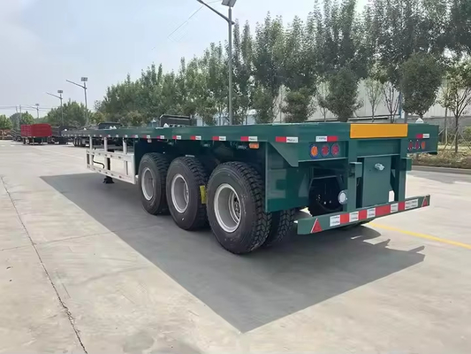 30 40 50 tấn 2 3 4 trục Flatbed Semi Truck container trailer 48 ft 40 ft 20 ft flatbed trailer để bán