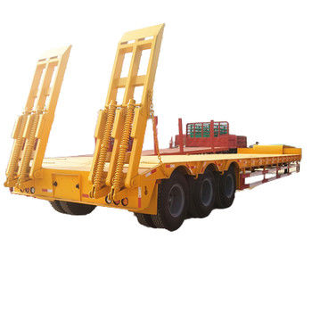 Thép tùy biến 3 và 4 trục CIMC Lowbed Semi-Trailer Truck Trailers