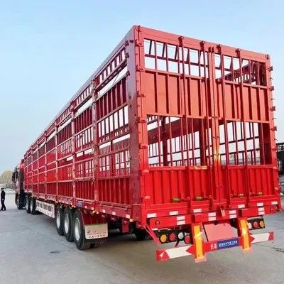 Rơ moóc bán tải chở gia súc gia cầm hai tầng, tải trọng tối đa 30000 kg, 3/4 trục